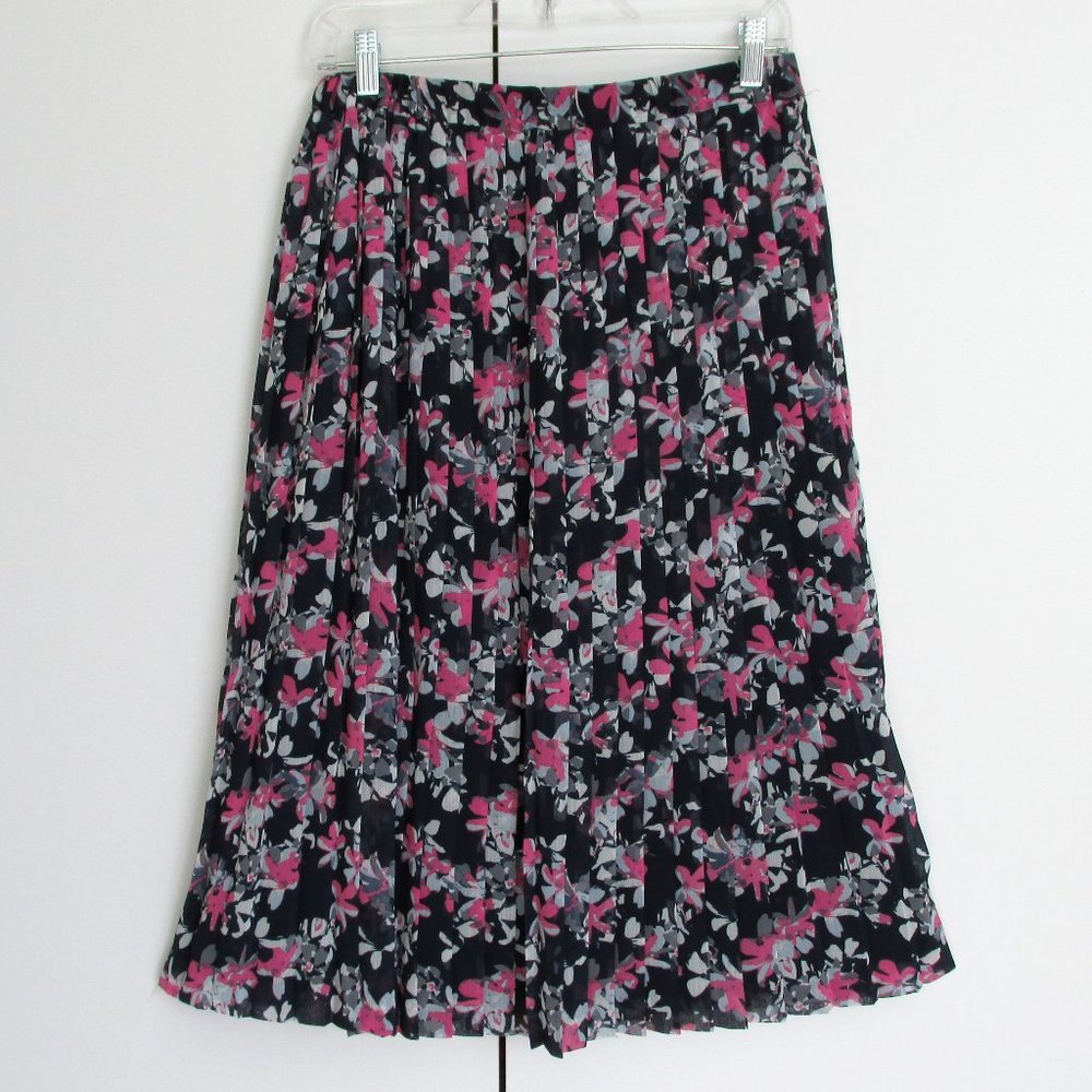 Banana Republic Comfy Pleated Floral Midi Skirt